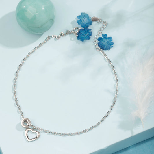 Silver Amore Anklet Silvish