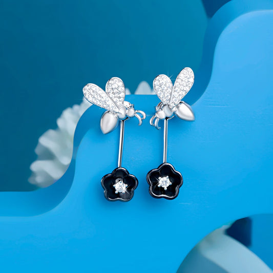 Silver Nectar Nook Earrings