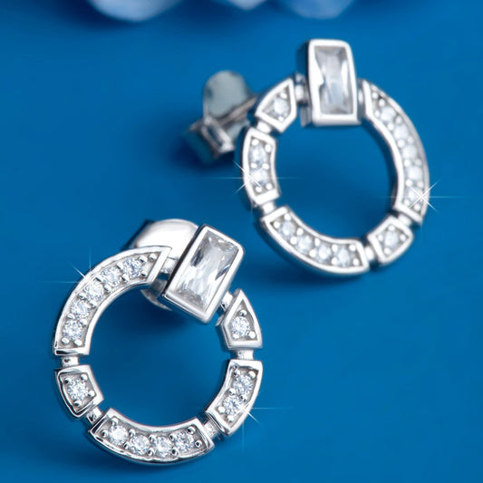 Silver Ring Circle Earrings Silvish