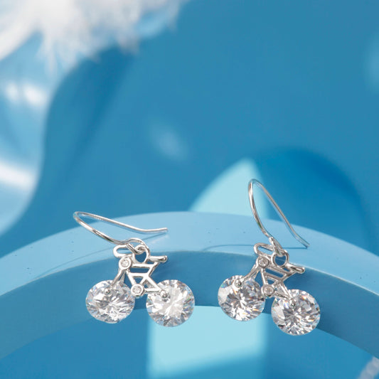 Silver Cycle Earrings