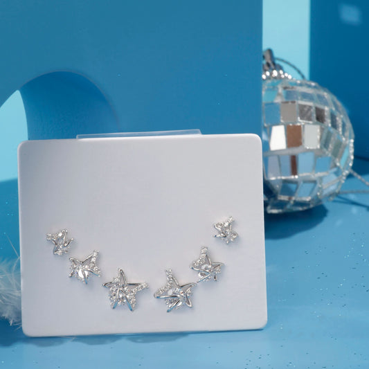 Silver Star Fish Stud Set Silvish