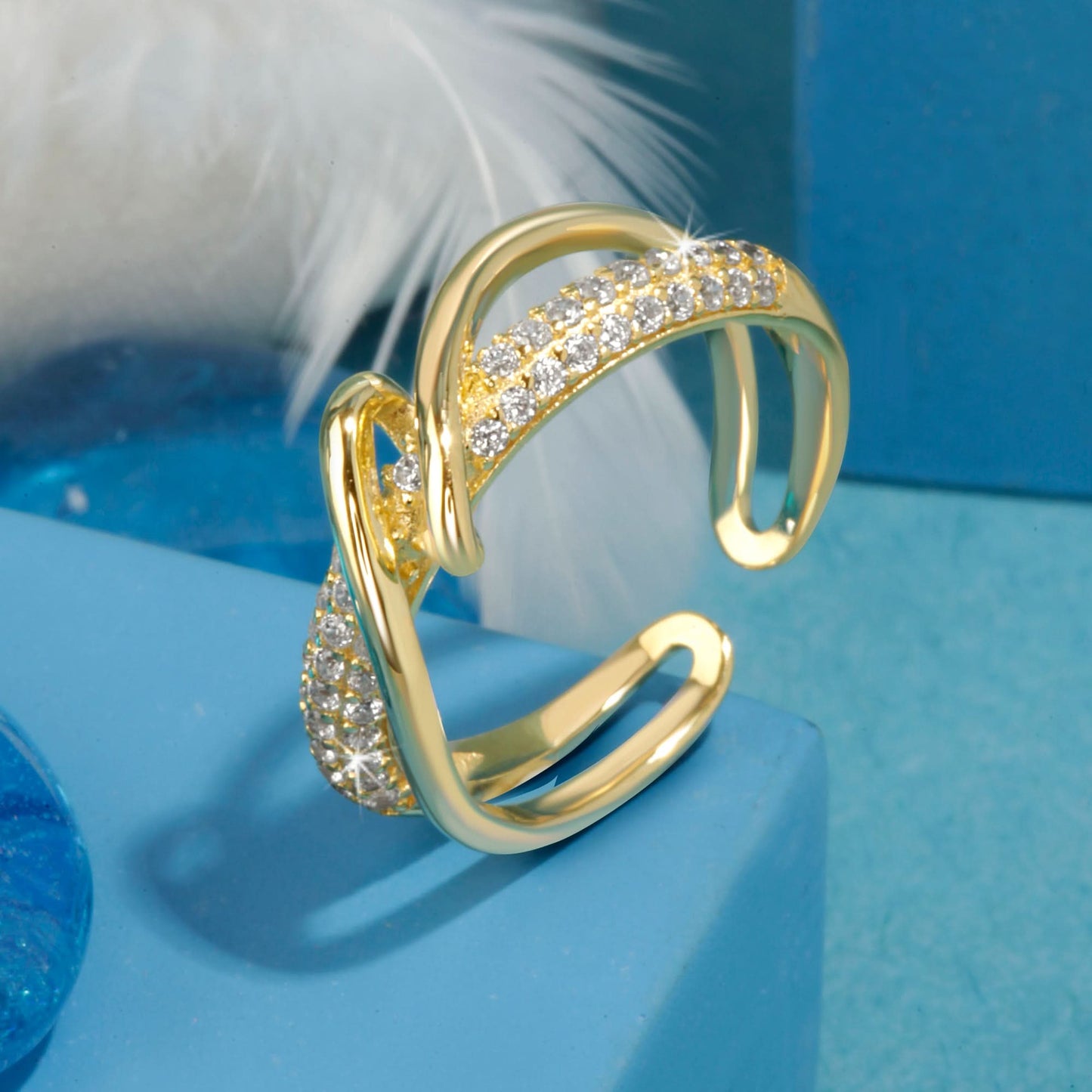 Gold Plated Vortex Beauty Ring