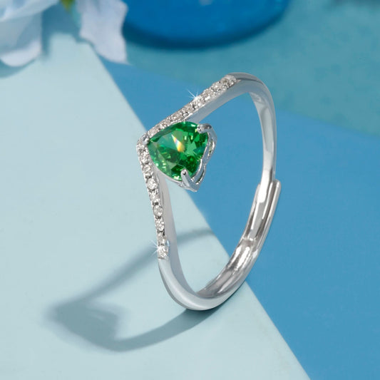 Silver Emerald Isle Ring Silvish