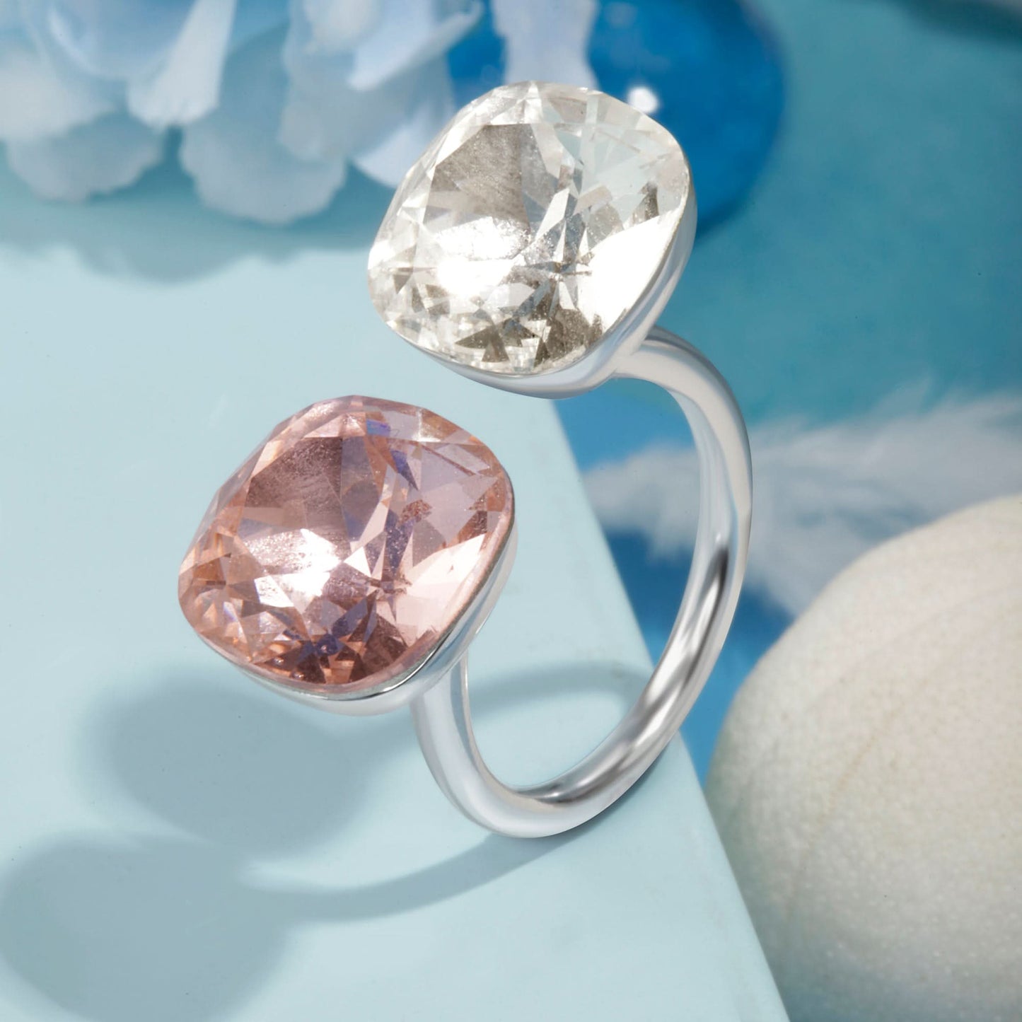 Silver Blush and Ice Ring