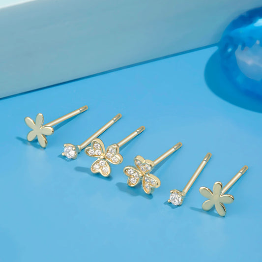 Gold Plated Beautiful Floral Studs