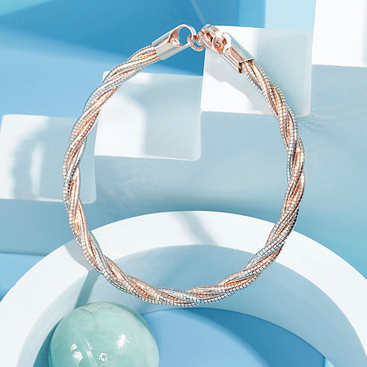 Silver Trinity Tones Bracelet