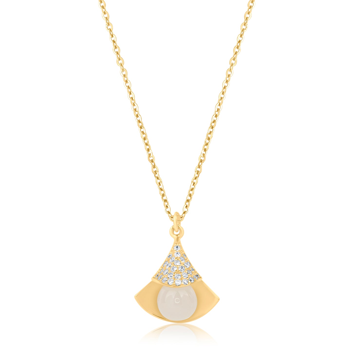 'Ethereal Moonstone' Gold Plated Pendant
