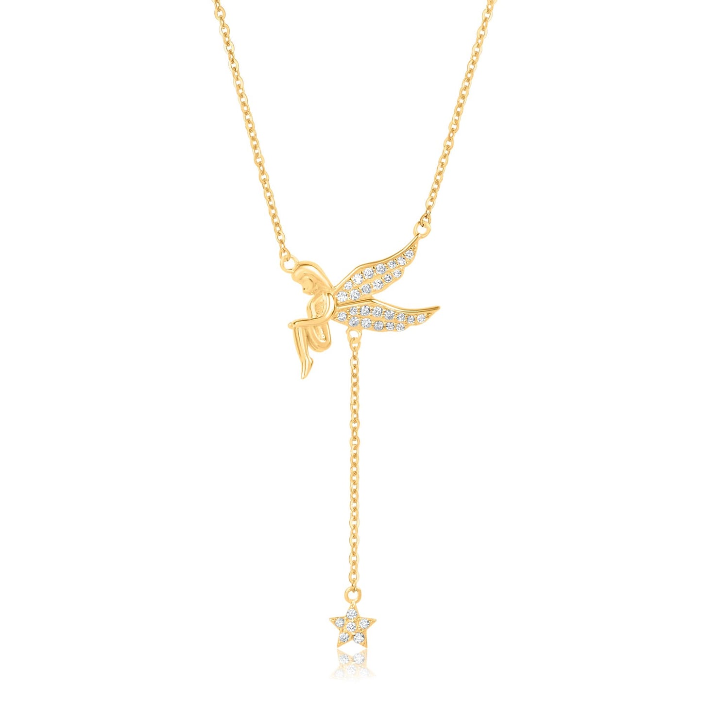 Gold Plated Guardian Angel Pendant