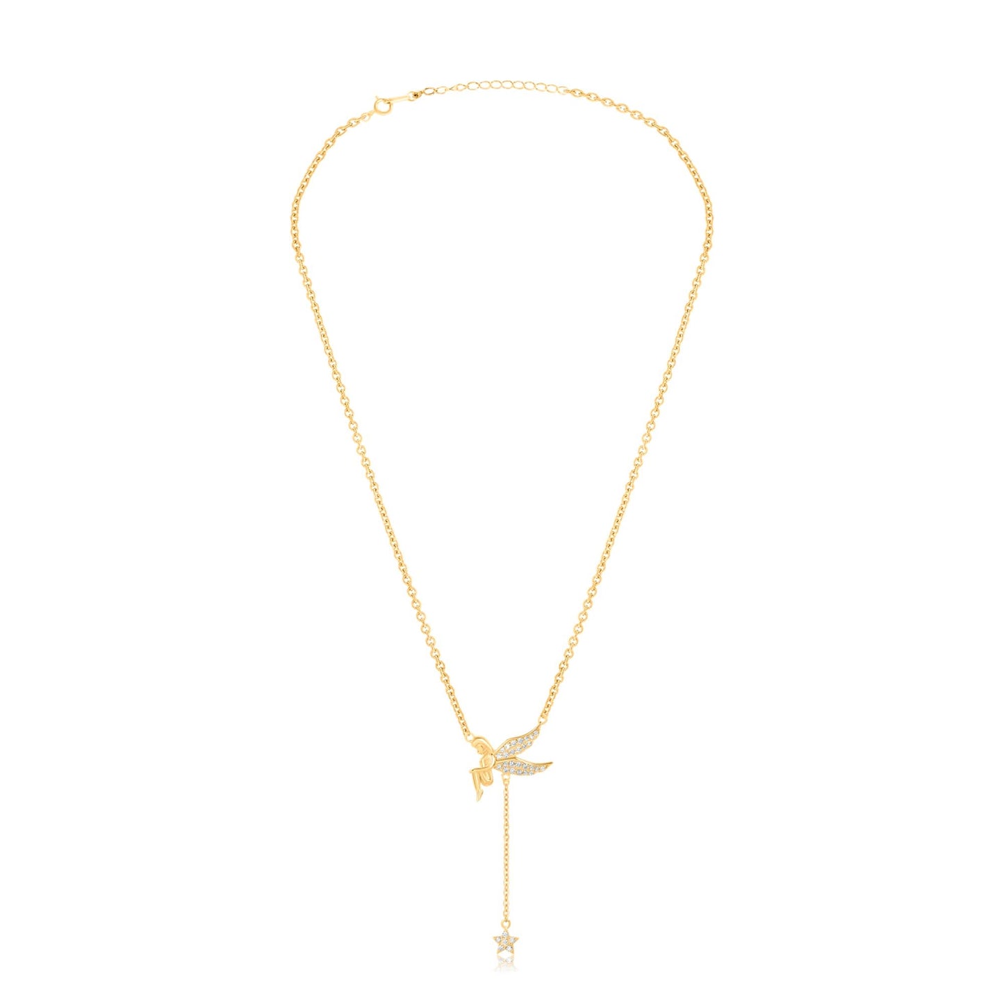 Gold Plated Guardian Angel Pendant