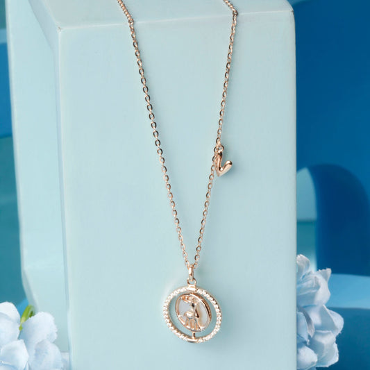 Rose Gold Forest Spirit Deer Pendant