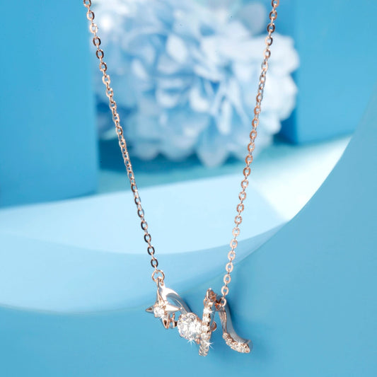 Rose Gold Swinging Star Pendant Silvish