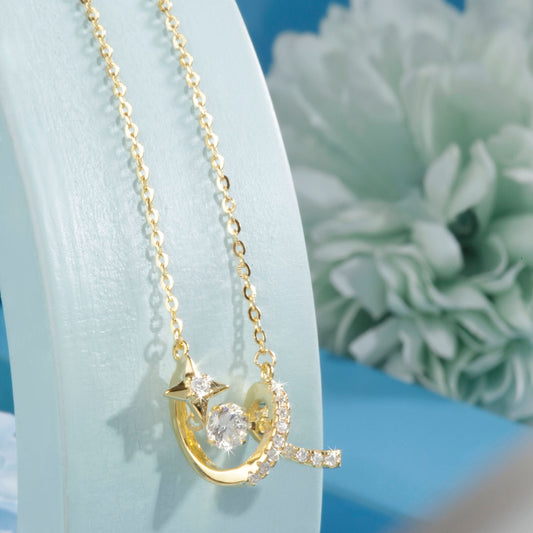Gold Plated Dancing Star Pendant Silvish