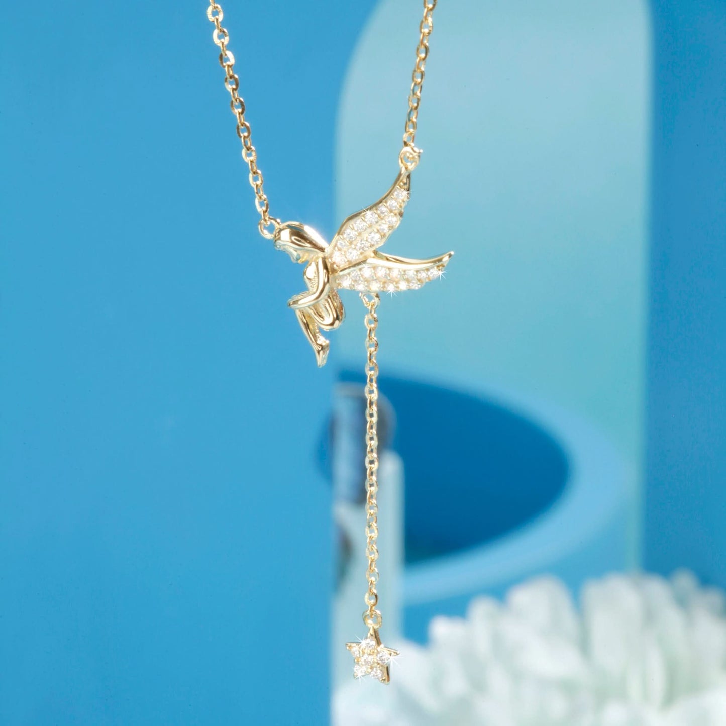 Gold Plated Guardian Angel Pendant