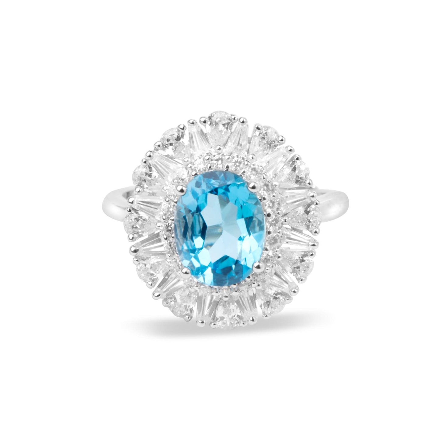 Silver Forget-Me-Not Gem Ring