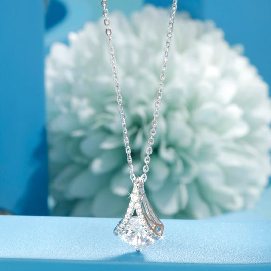 Silver Bell Drop Solitaire Pendant Silvish