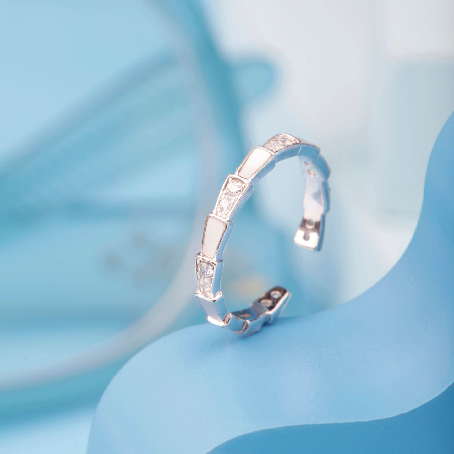 Silver Open Serpenti Viper Ring Silvish
