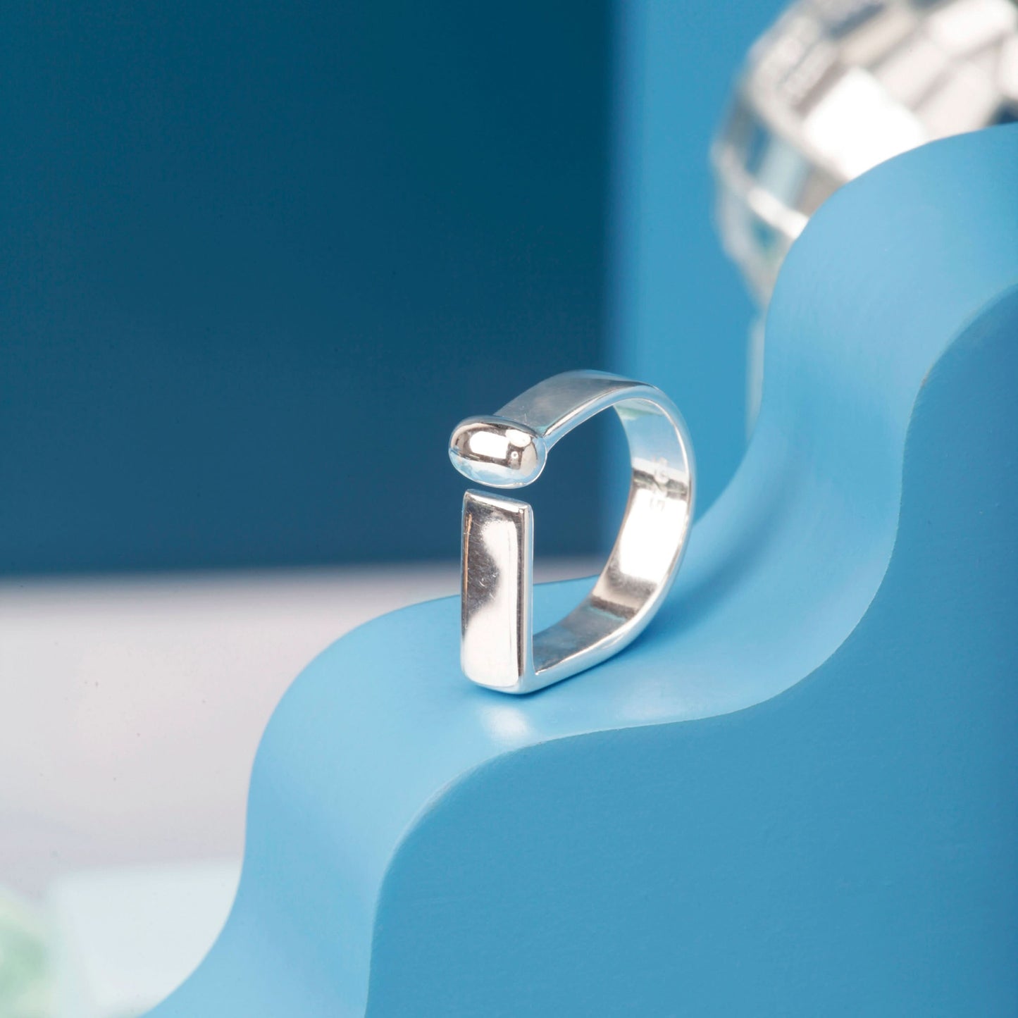 Silver Daydream D Unisex Ring