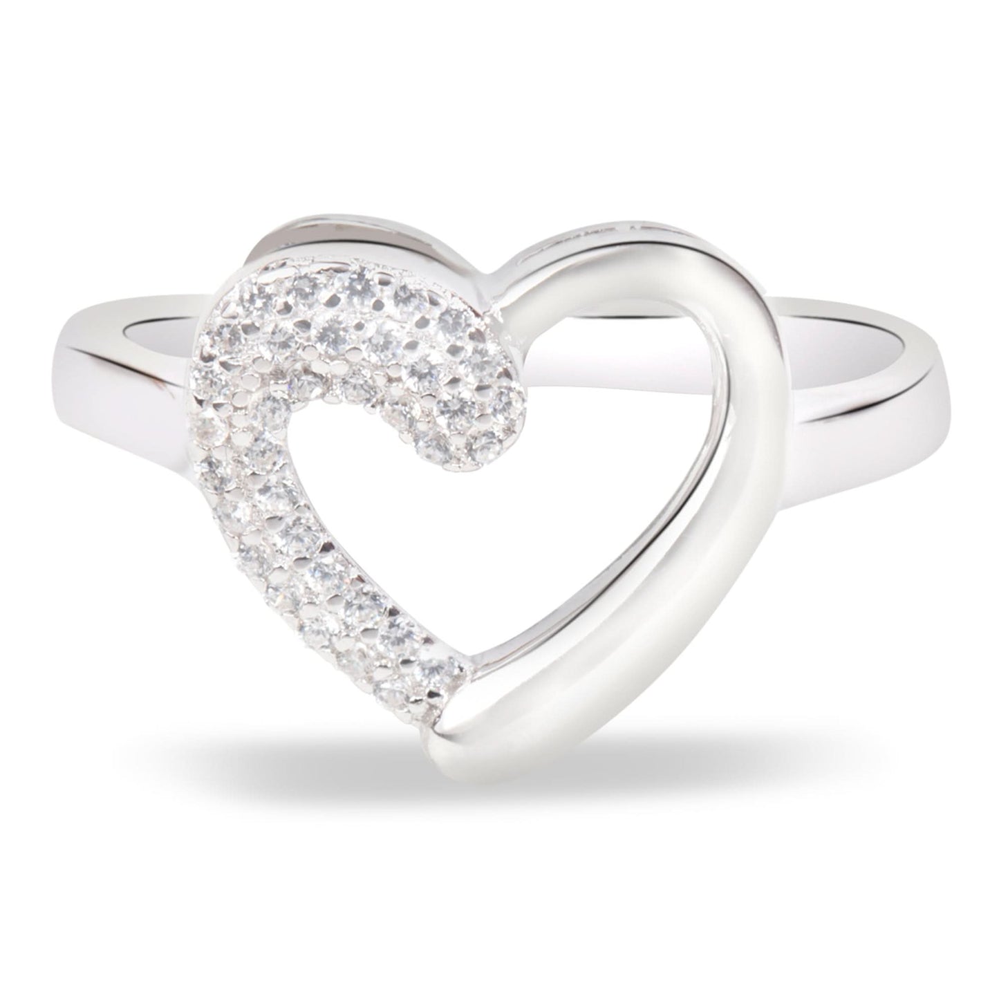 Silver Cherished Heartbeat Ring