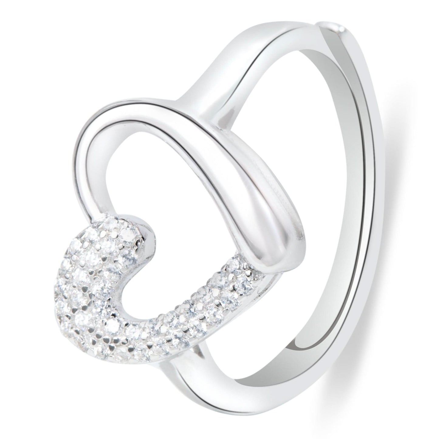 Silver Cherished Heartbeat Ring