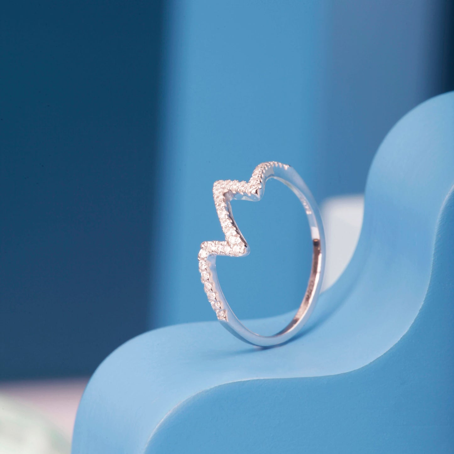 Silver Sterling Heartbeat Ring