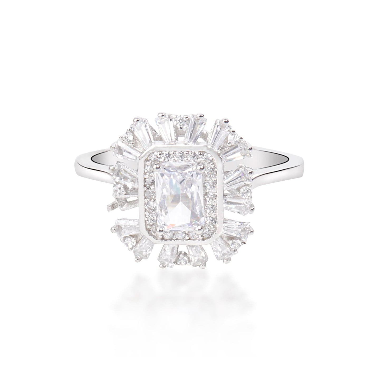 Silver Rectangle Elegance Ring