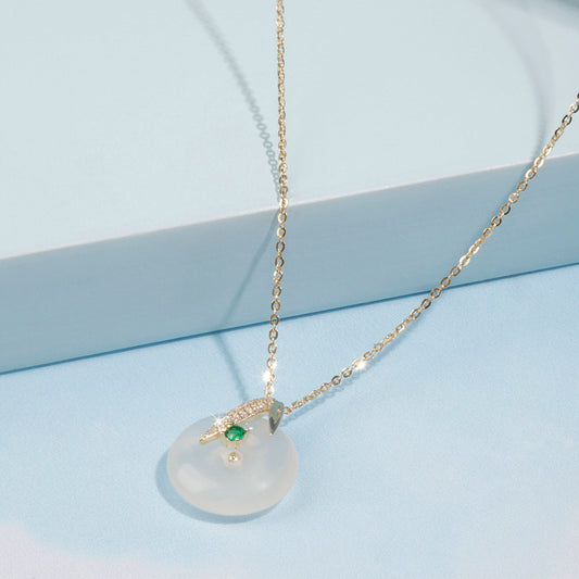 Gold Plated Mystique Pendant Silvish