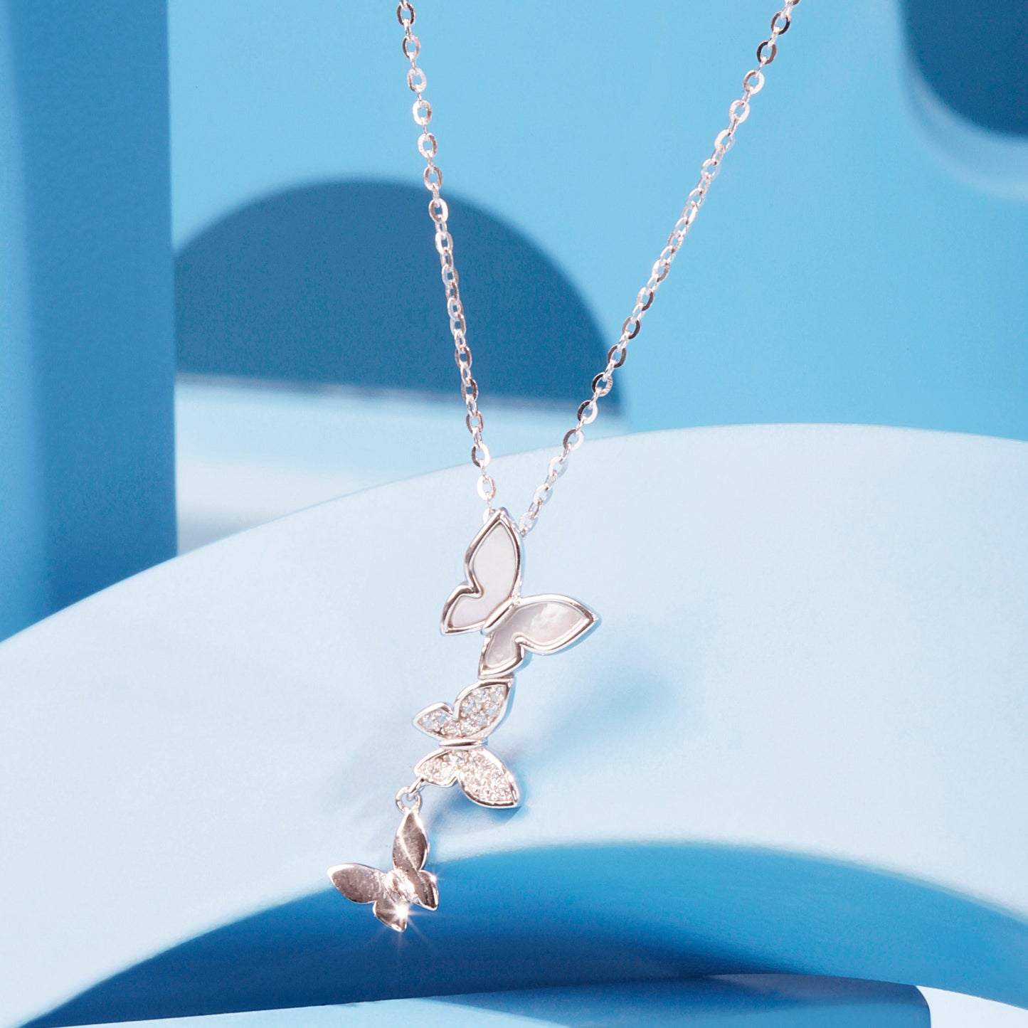 'Butterfly Land' Rose Gold Pendant