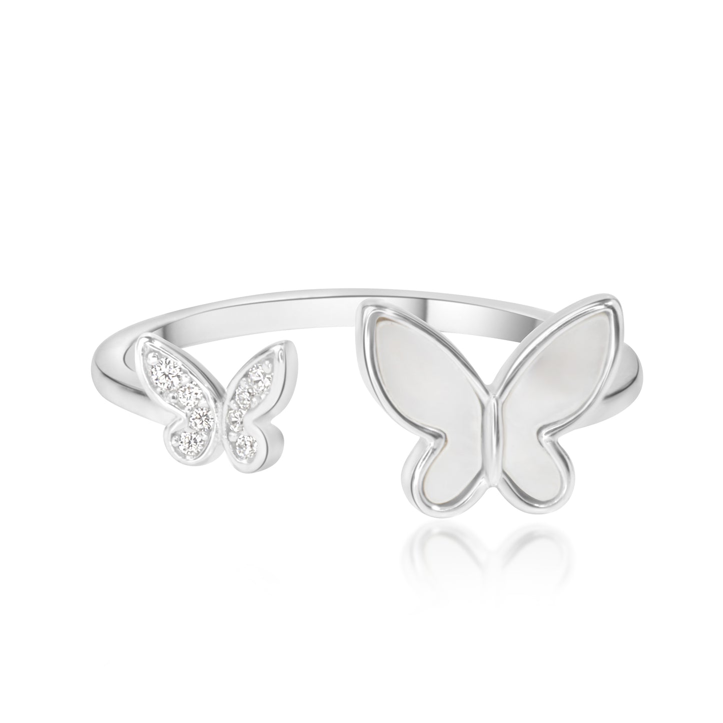 'Flutter Bliss' Silver Ring