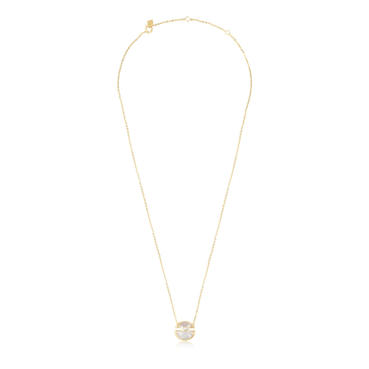 Gold Plated Jeux De Liens Harmony MOP Pendant