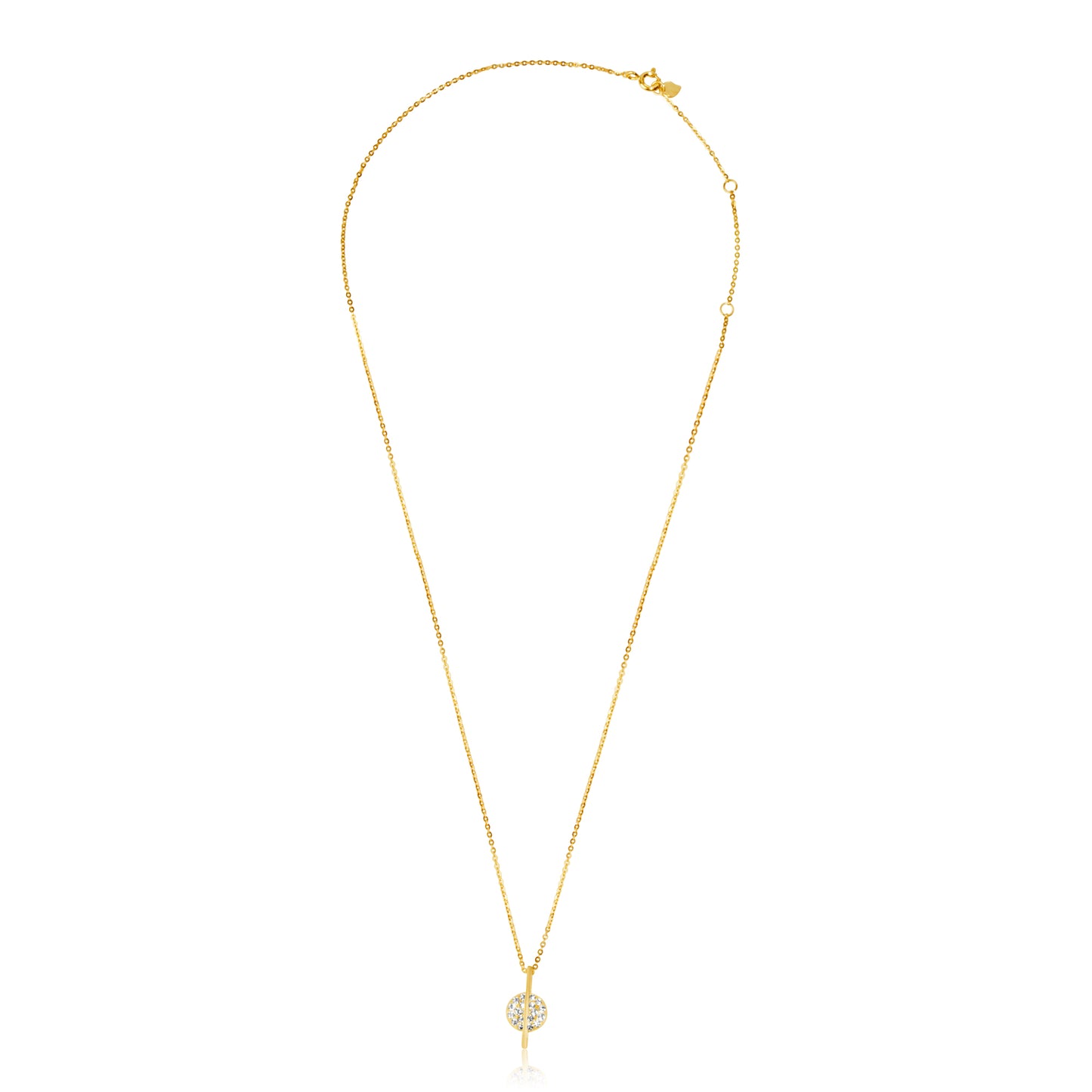 'Diamond Aura' Gold Plated Pendant