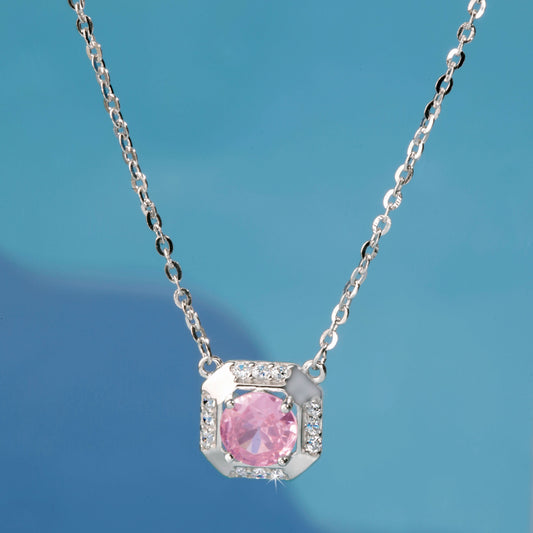 Silver Blush Box Pendant Silvish
