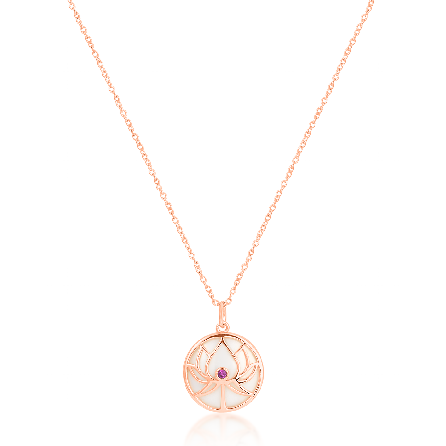 'Lotus of Light' Rose Gold Pendant