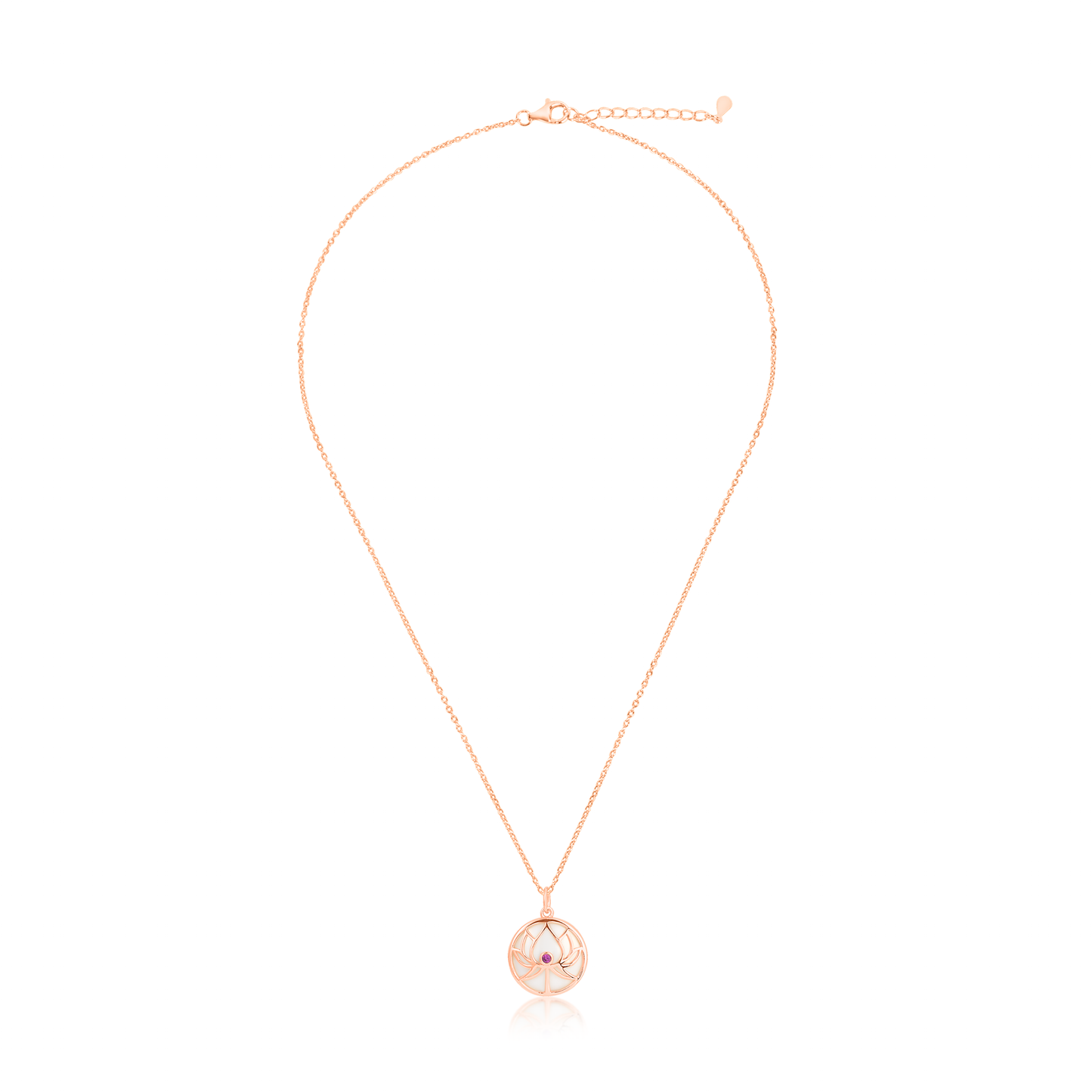 'Lotus of Light' Rose Gold Pendant