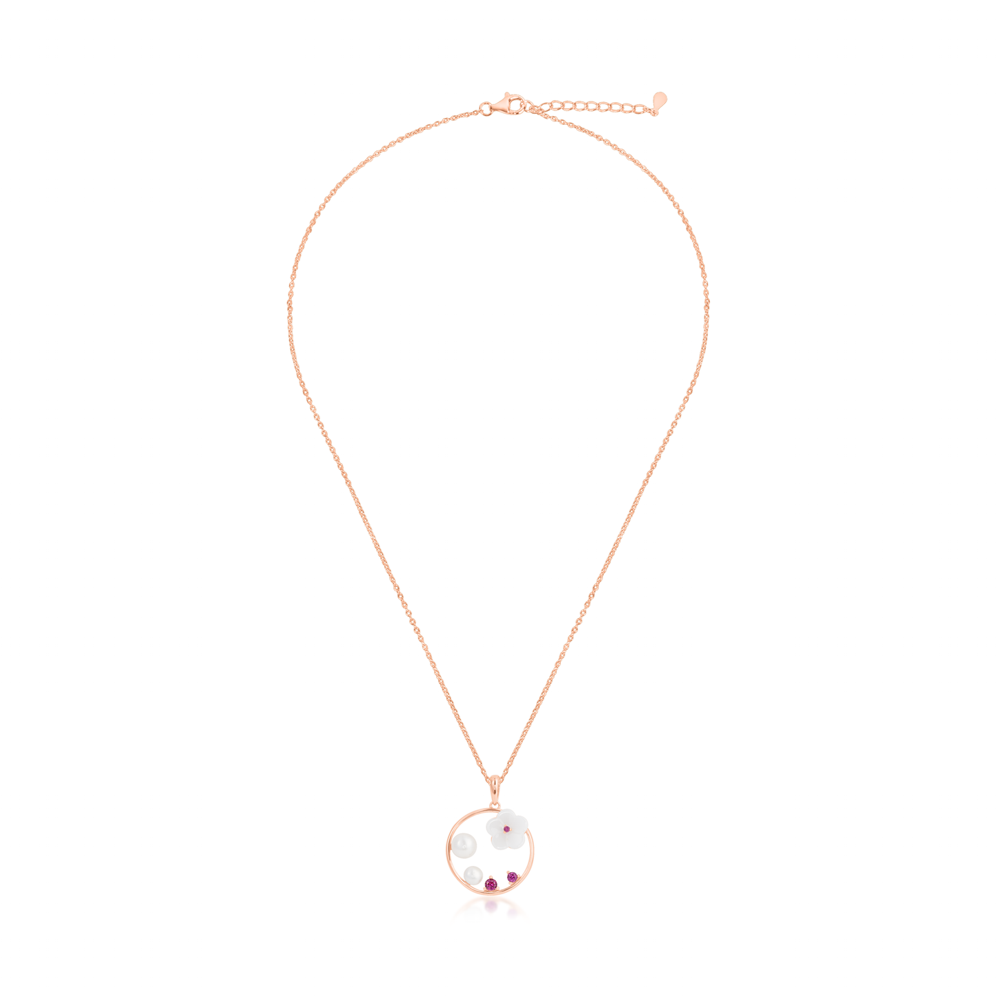 Rose Gold Whispering Blossom Pendant