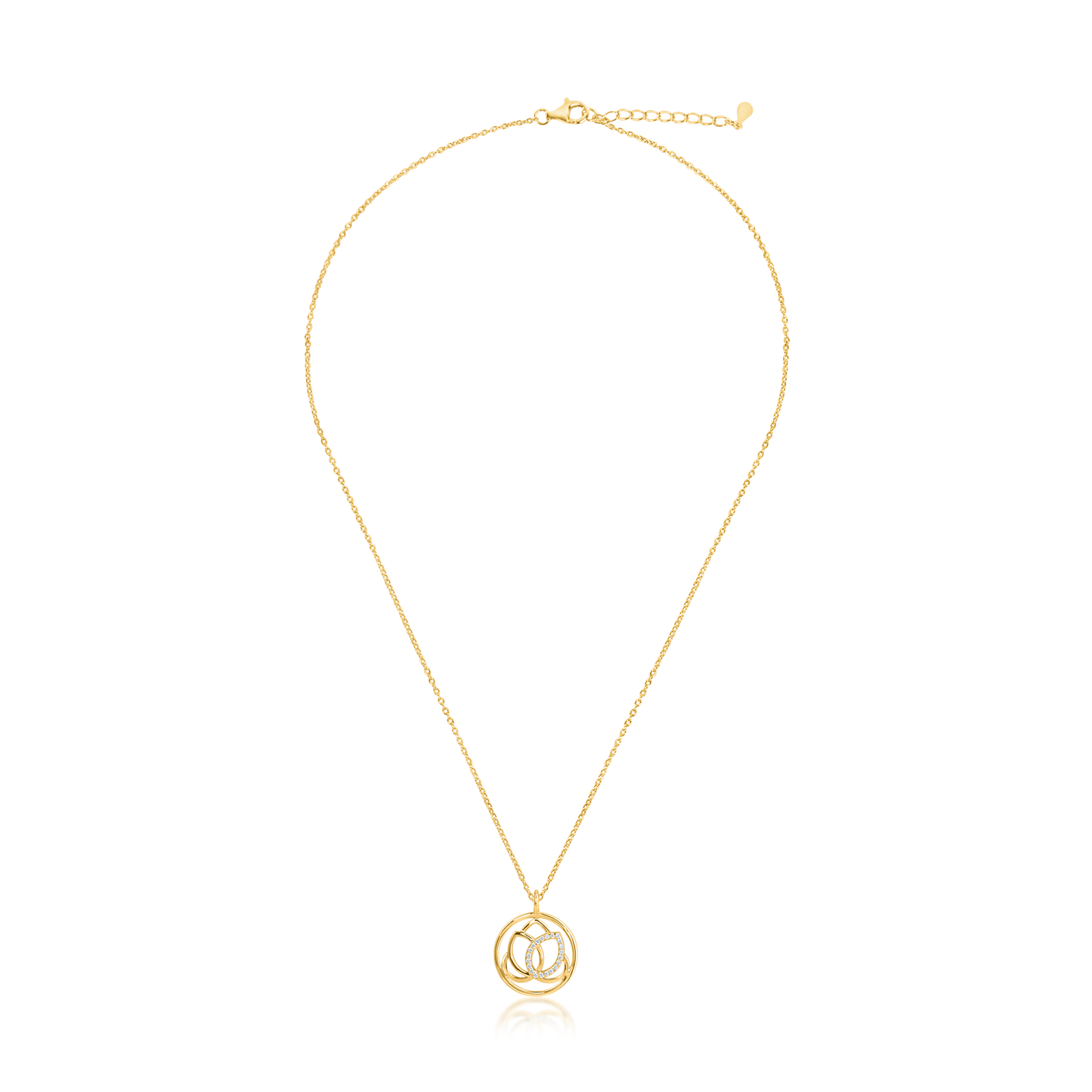 Gold Plated Radiant Lotus Pendant