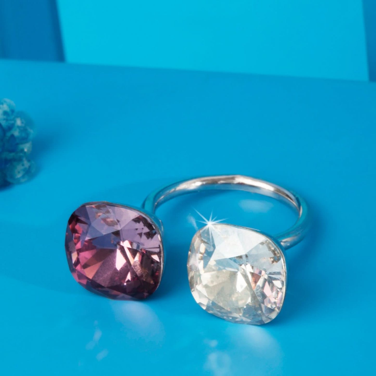 Silver Scarlet Ice Ring