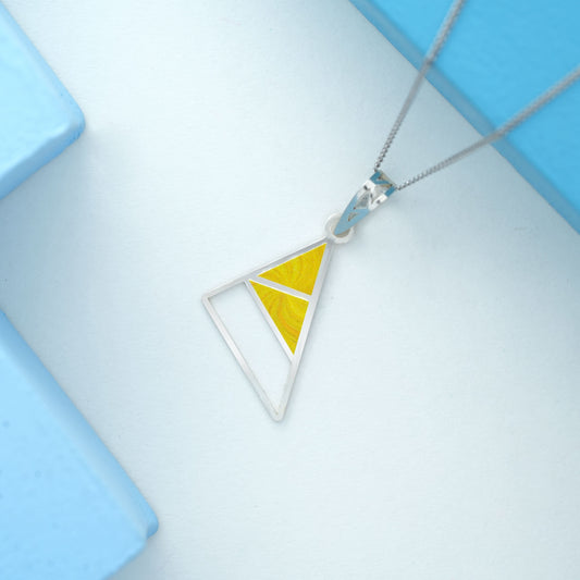 Silver Amber Radiance Pendant