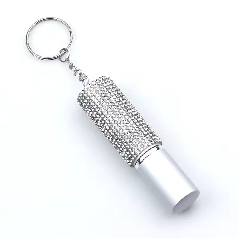 Mini Rhinestone Perfume Bottle Keychain