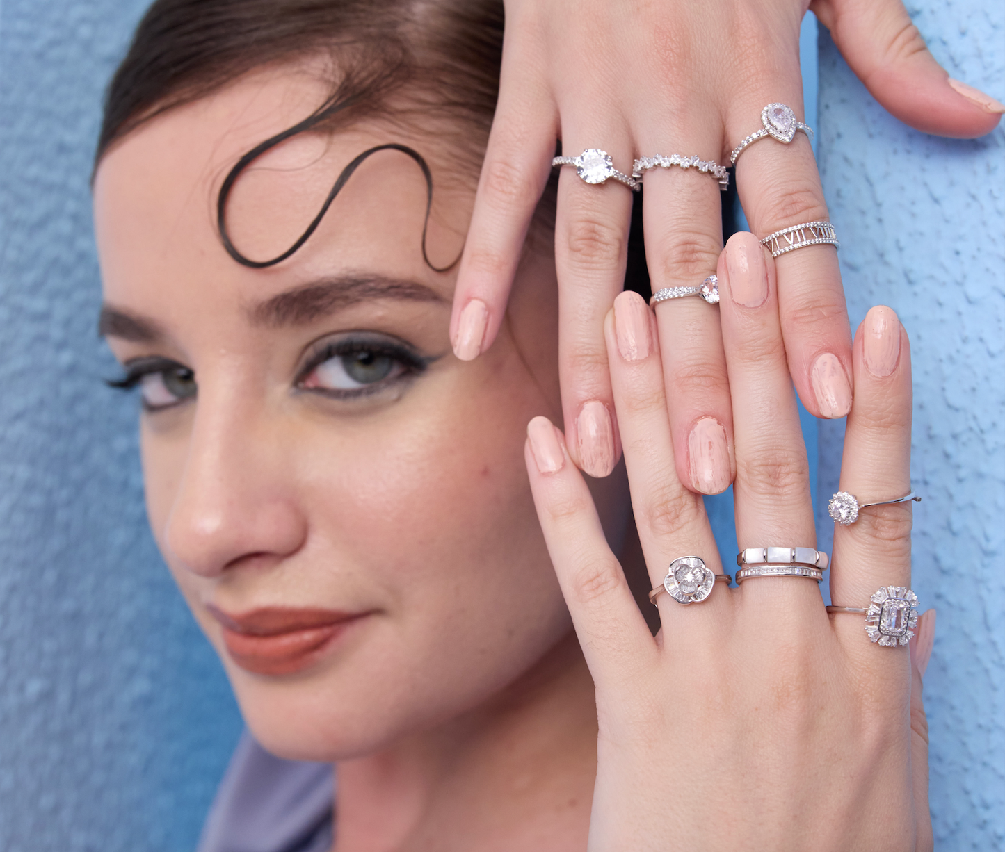 Silver Numeral Design Open Ring