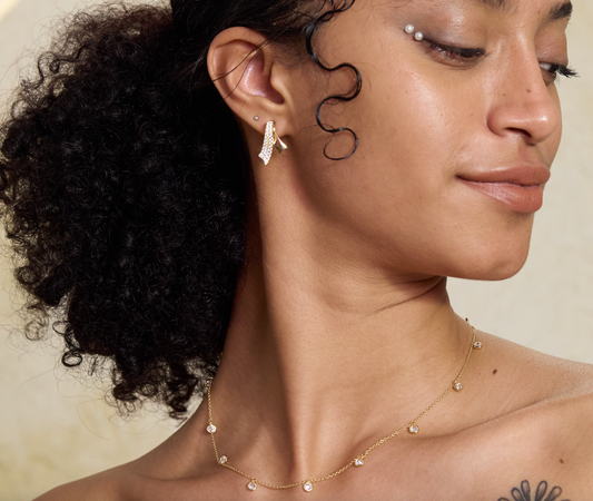 Gold Plated Golden Cascade Earrings Silvish