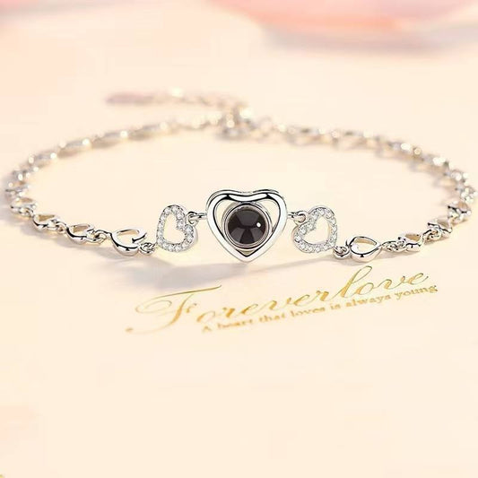 “I Love You” 100 Languages Projection Heart Bracelet Yiwu Deshang Jewelry Co., Ltd.