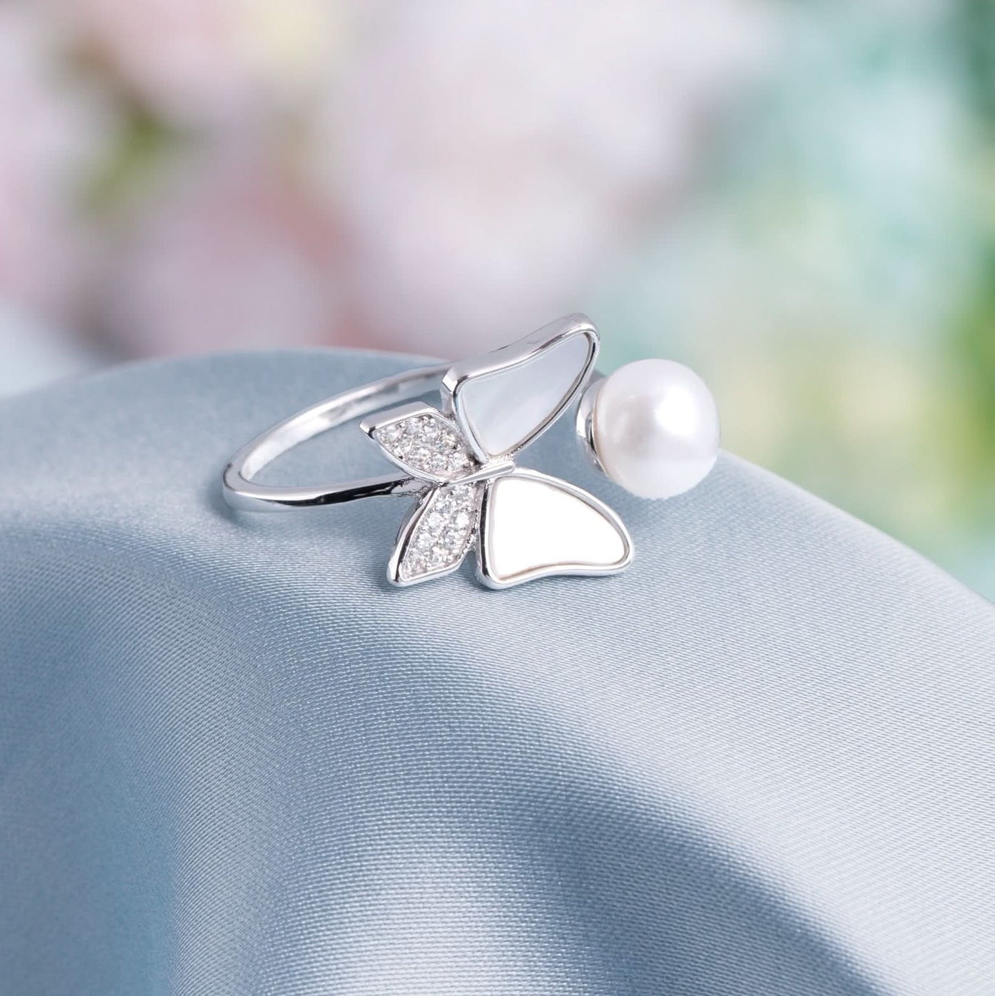 Silver Pearl Enchantment Ring