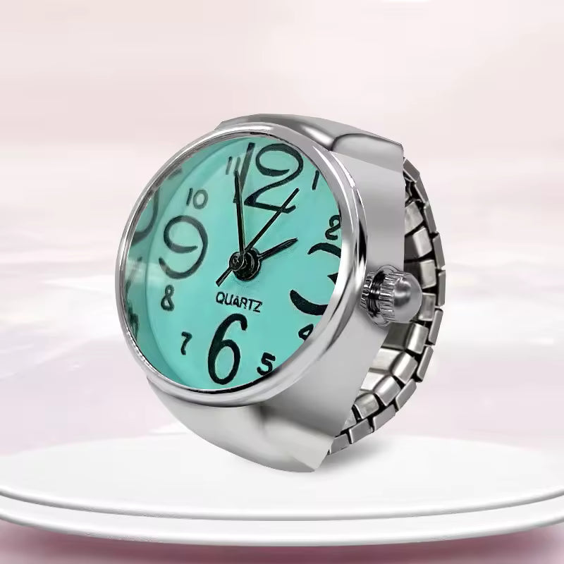 Blue Mist Ring Watch Silvish
