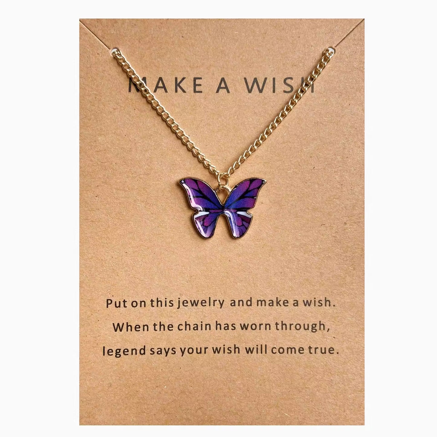 Make A Wish Butterfly Butterfly Necklace
