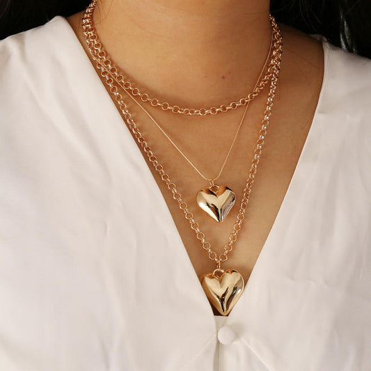 Heart Gold Necklace Yiwu Jinyuan Jewelry Factory