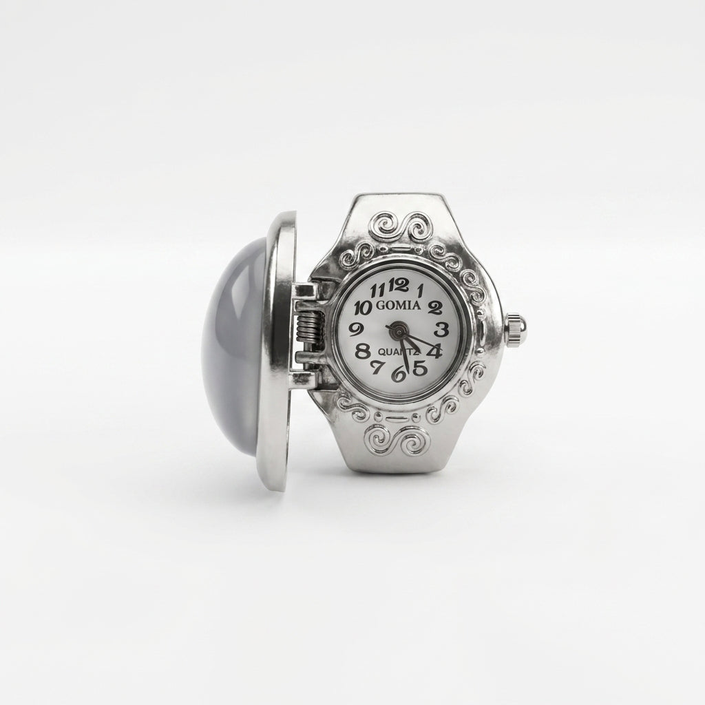 Nightfall Muse Ring Watch Openable Silvish