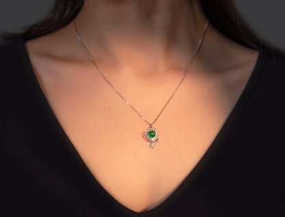 "Celestial Emerald" Silver Pendant