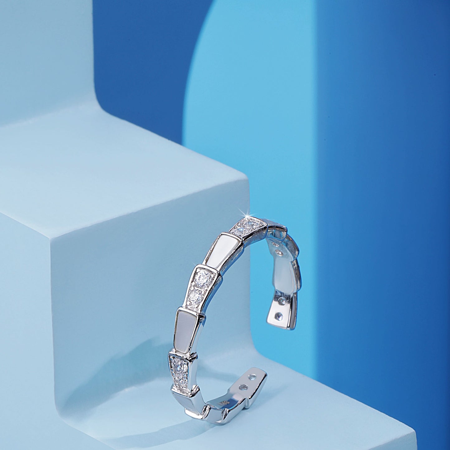 Silver Open Serpenti Viper Ring