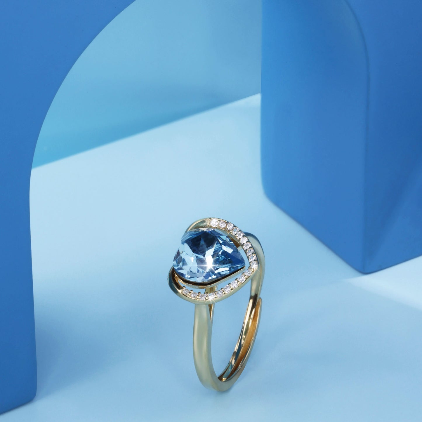 Gold Plated Azure Affection Ring