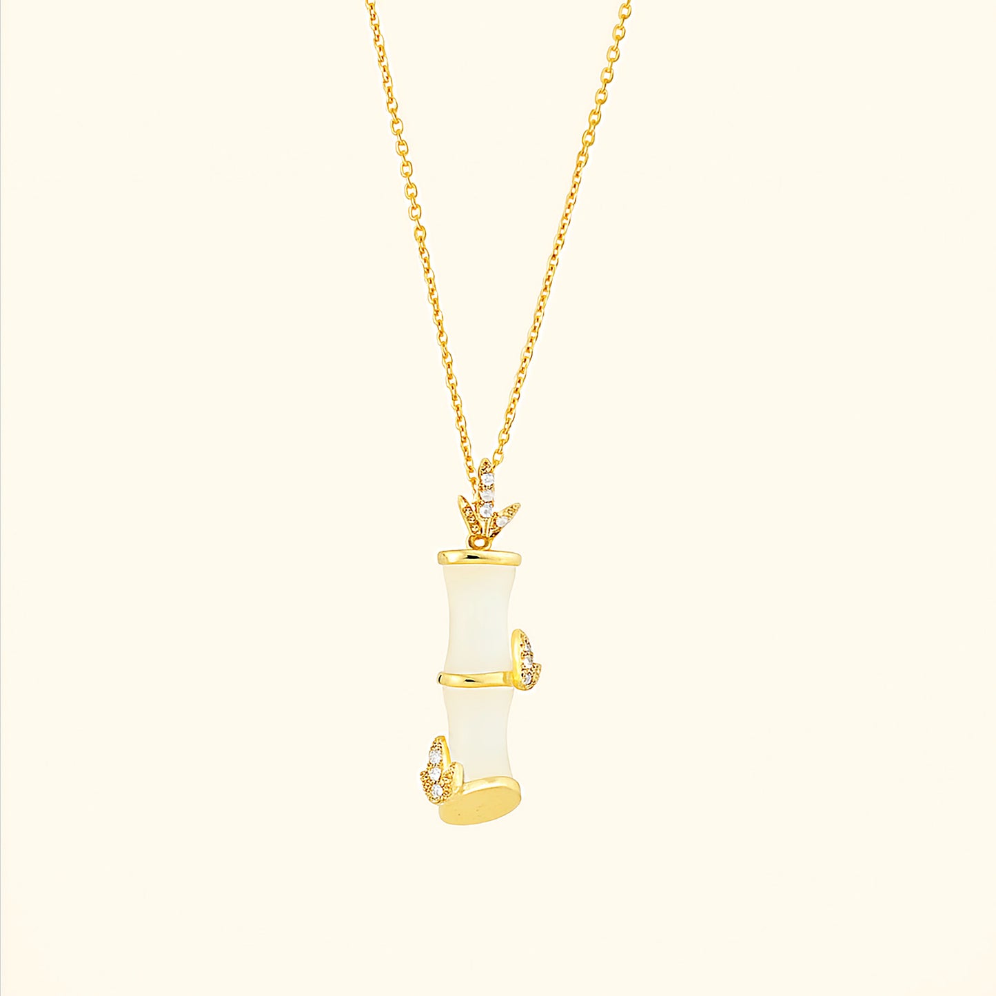 Gold Plated Bamboo Essence Pendant